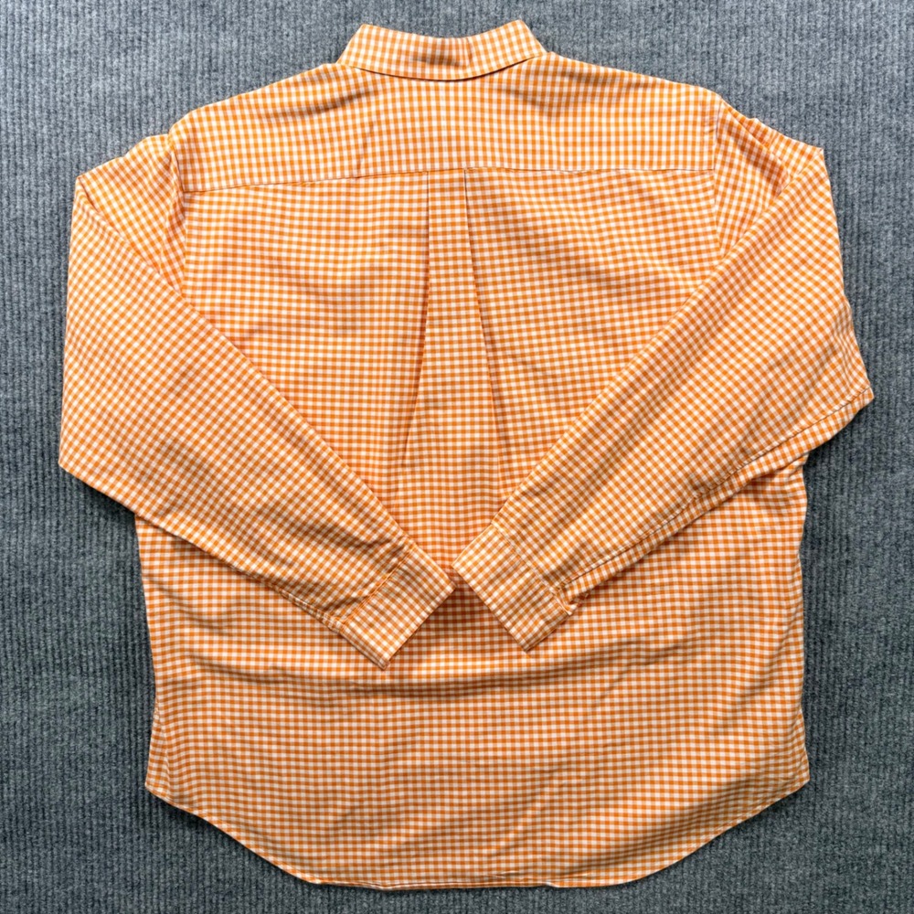 Ralph Lauren Mens XXL Classic Fit Orange Gingham Button Down Shirt Long Sleeve - Picture 8 of 9